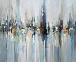 44w" x 36h" Symphony in Blue