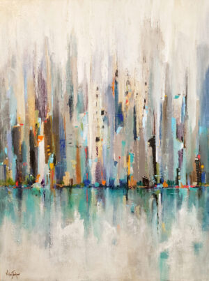 48"h x 36"w Painted City