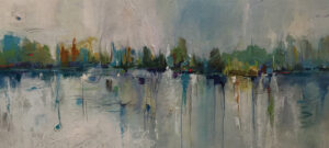 30"h x 48"w Tree Lined River